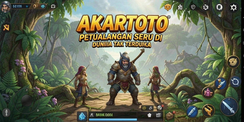 Tampilan gameplay AKARTOTO yang penuh petualangan dan misteri.