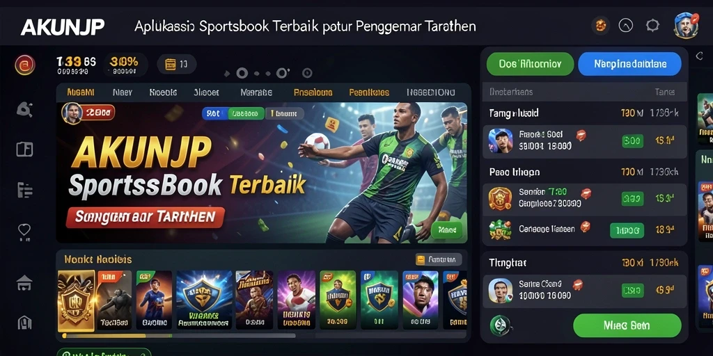 Tampilan antarmuka pengguna yang menarik dari aplikasi AKUNJP.