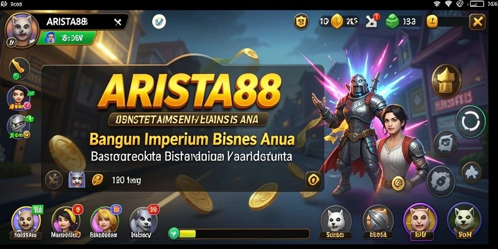 Screenshot gameplay ARISTA88 dengan elemen Tycoon yang menarik.