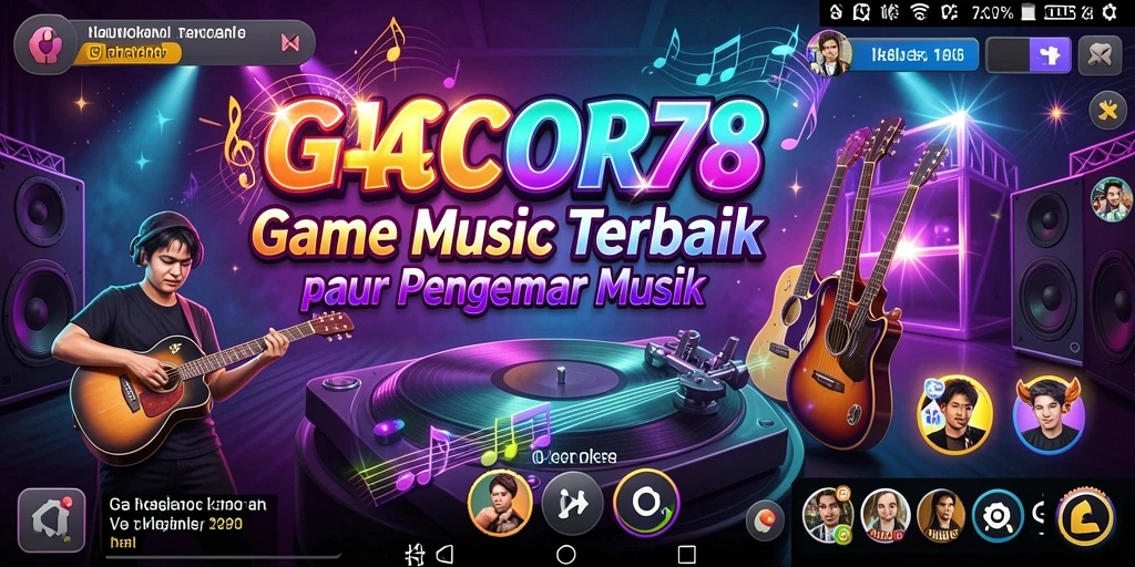 Screenshot GACOR78 menunjukkan gameplay musik yang mengasyikkan dan interaktif.