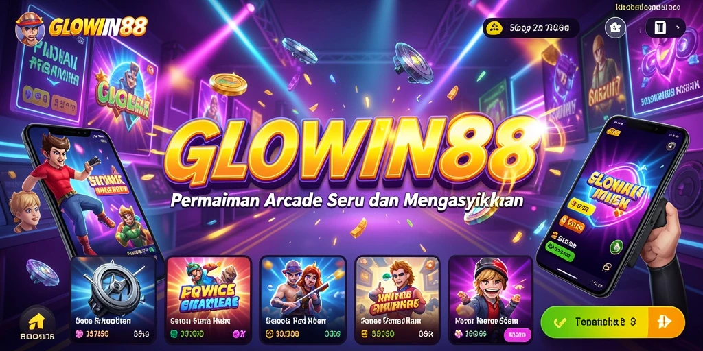 Screenshot GLOWIN88 menampilkan gameplay seru dan penuh warna.