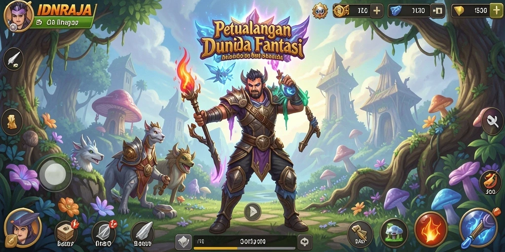 Tampilan menakjubkan dari gameplay petualangan IDNRAJA.