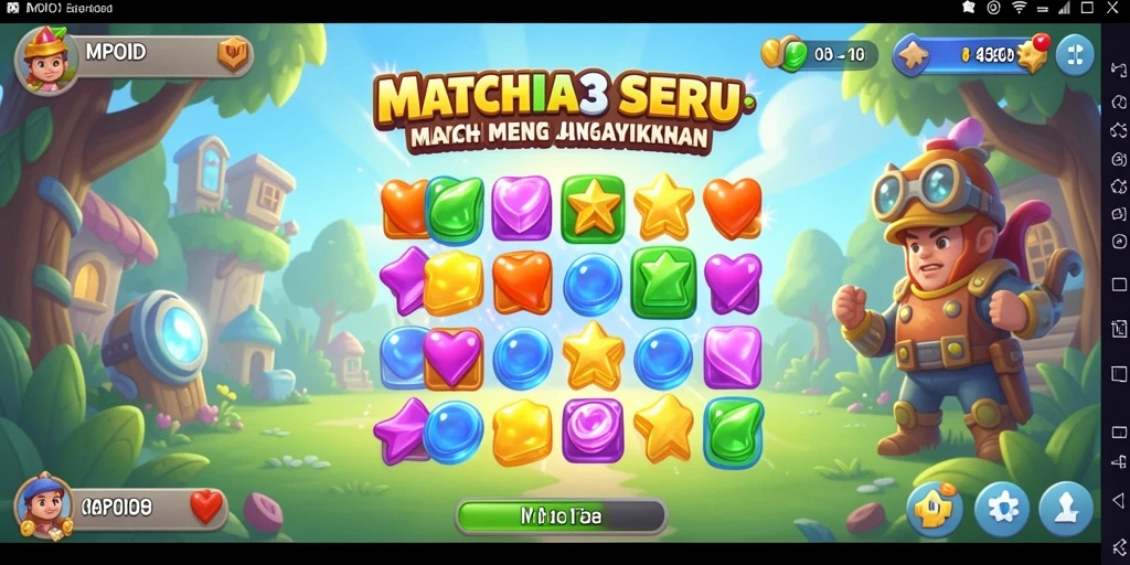 Tampilan menarik dari gameplay seru MPOID yang penuh warna.
