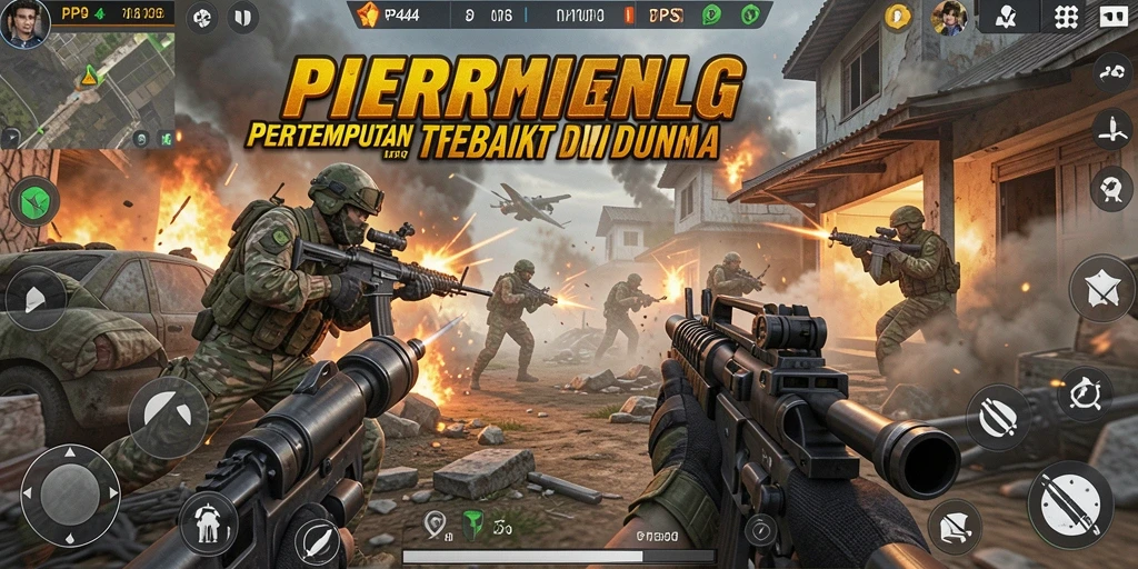 Screenshot PP444 menampilkan aksi tembak-menembak yang intens.