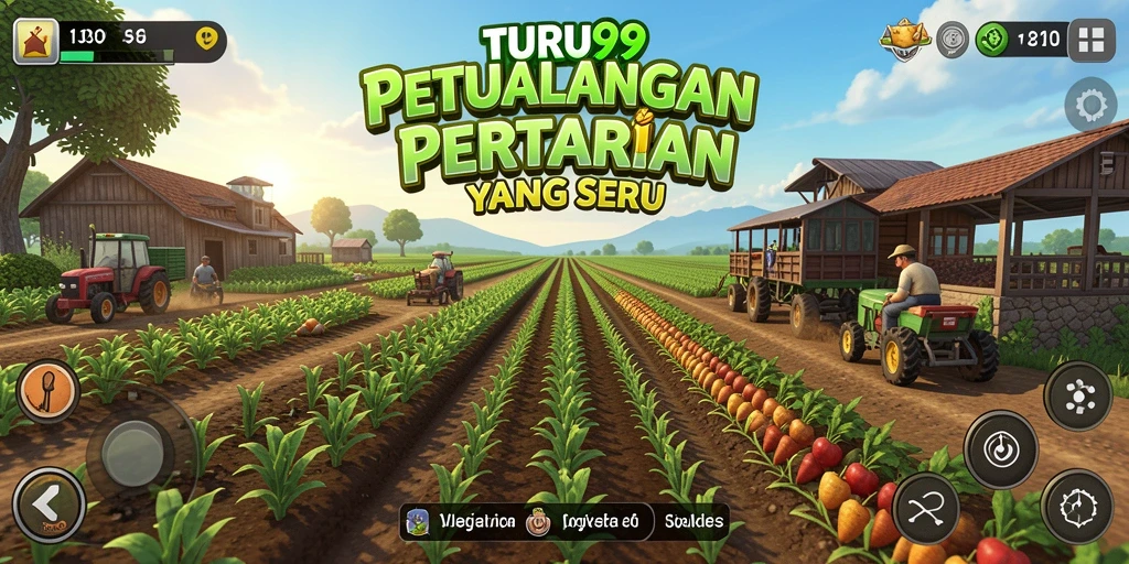 Screenshot utama TURU99 menampilkan pengalaman bertani yang seru dan interaktif.