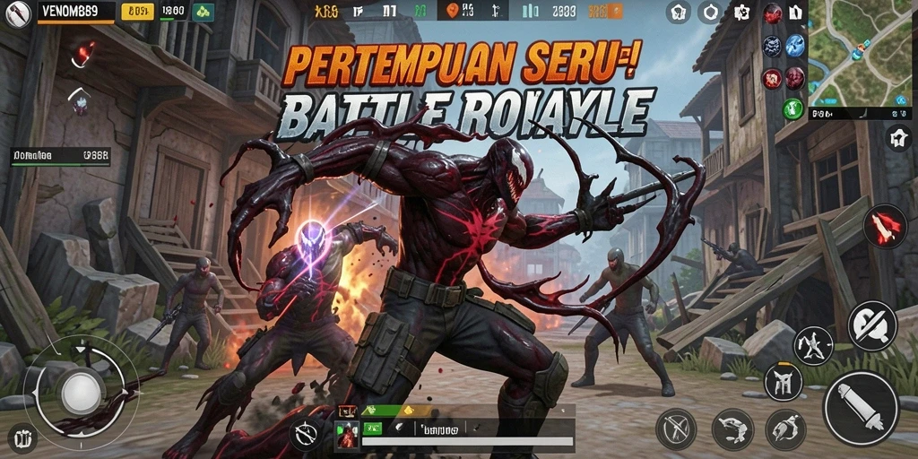 Tampak seru saat pemain bertempur di battlefield VENOM889.